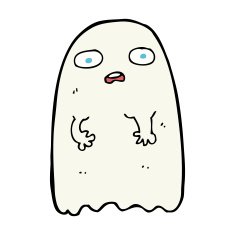 funny cartoon ghost N134