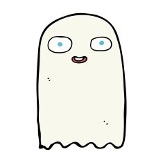 funny cartoon ghost N135