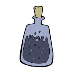 cartoon old ink pot N11