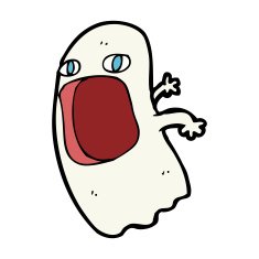 funny cartoon ghost N136