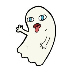 funny cartoon ghost N138