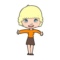 cartoon happy girl N148
