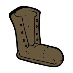 cartoon old boot N20