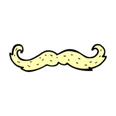 cartoon mustache symbol N16