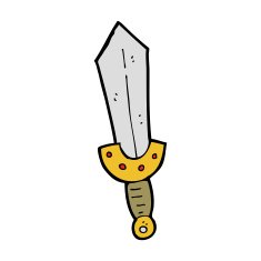 cartoon viking sword N12