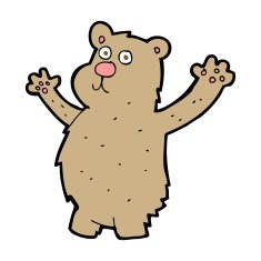 Cartoon funny bear N20