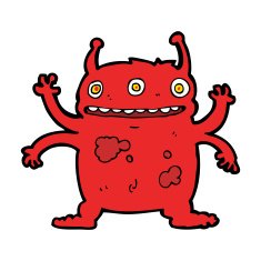 cartoon alien monster N49