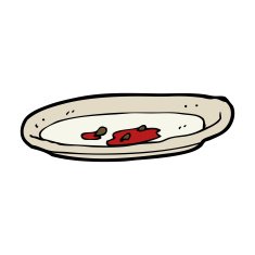 cartoon empty plate N17