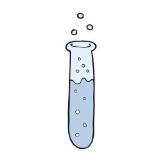 cartoon science test tube N14