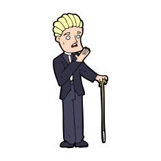 cartoon shocked gentleman N16