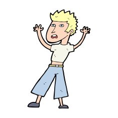 Cartoon Man Panicking N93