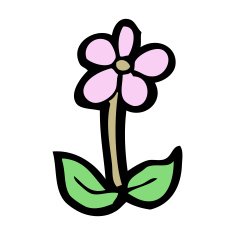cartoon flower N627