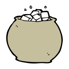 cartoon bowl of sugar N13
