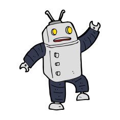 Cartoon Robot N413