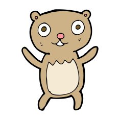 cartoon teddy bear N463