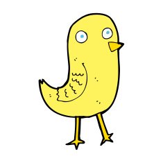 funny cartoon bird N262