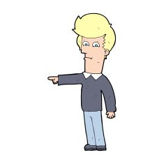 Cartoon Man Pointing N301
