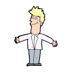 cartoon happy man N722