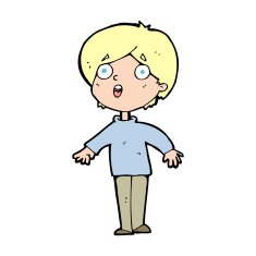 cartoon surprised man N207