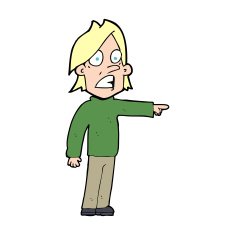 cartoon surprised man N208