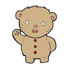 cartoon unhappy teddy bear N9