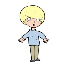 cartoon surprised man N209