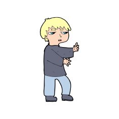 cartoon man gesturing N47
