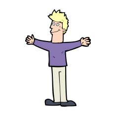cartoon happy man N725