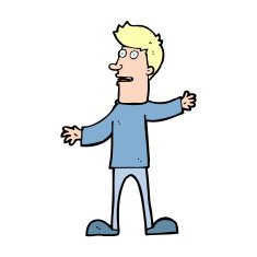 cartoon surprised man N210