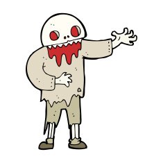 cartoon spooky zombie N14