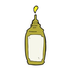 Cartoon Mustard Bottle N24