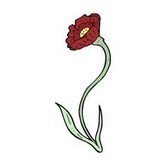 cartoon flower N631
