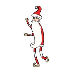 cartoon skinny santa N15