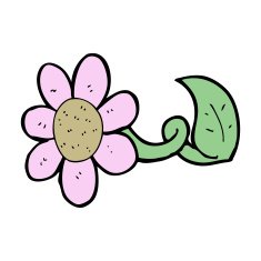 cartoon flower N632