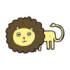 Cartoon Lion N155