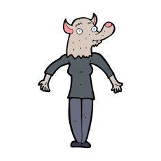 cartoon werewolf woman N9