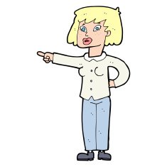 cartoon woman pointing N315