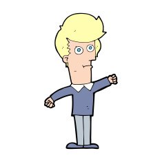 cartoon man punching N14