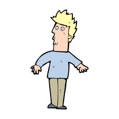 cartoon surprised man N212