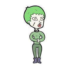 cartoon zombie girl N22