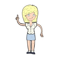 cartoon woman with idea N389