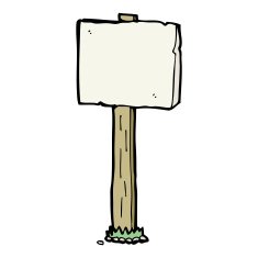 Cartoon Sign Post N102
