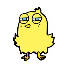 funny cartoon bird N263