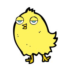 funny cartoon bird N265