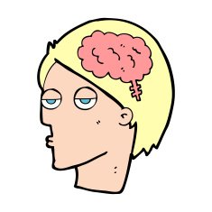 cartoon head with brain symbol N57