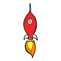Cartoon Space Rocket N73