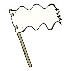 Cartoon White Flag N29