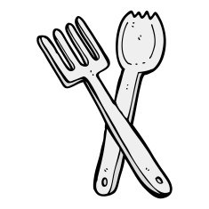 cartoon cutlery N13