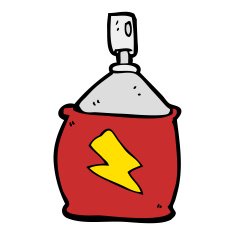 cartoon spray can N138