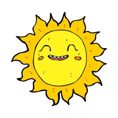 cartoon happy sun N19